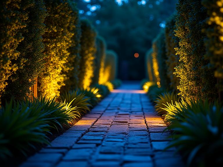 Iluminación nocturna de jardín con LED
